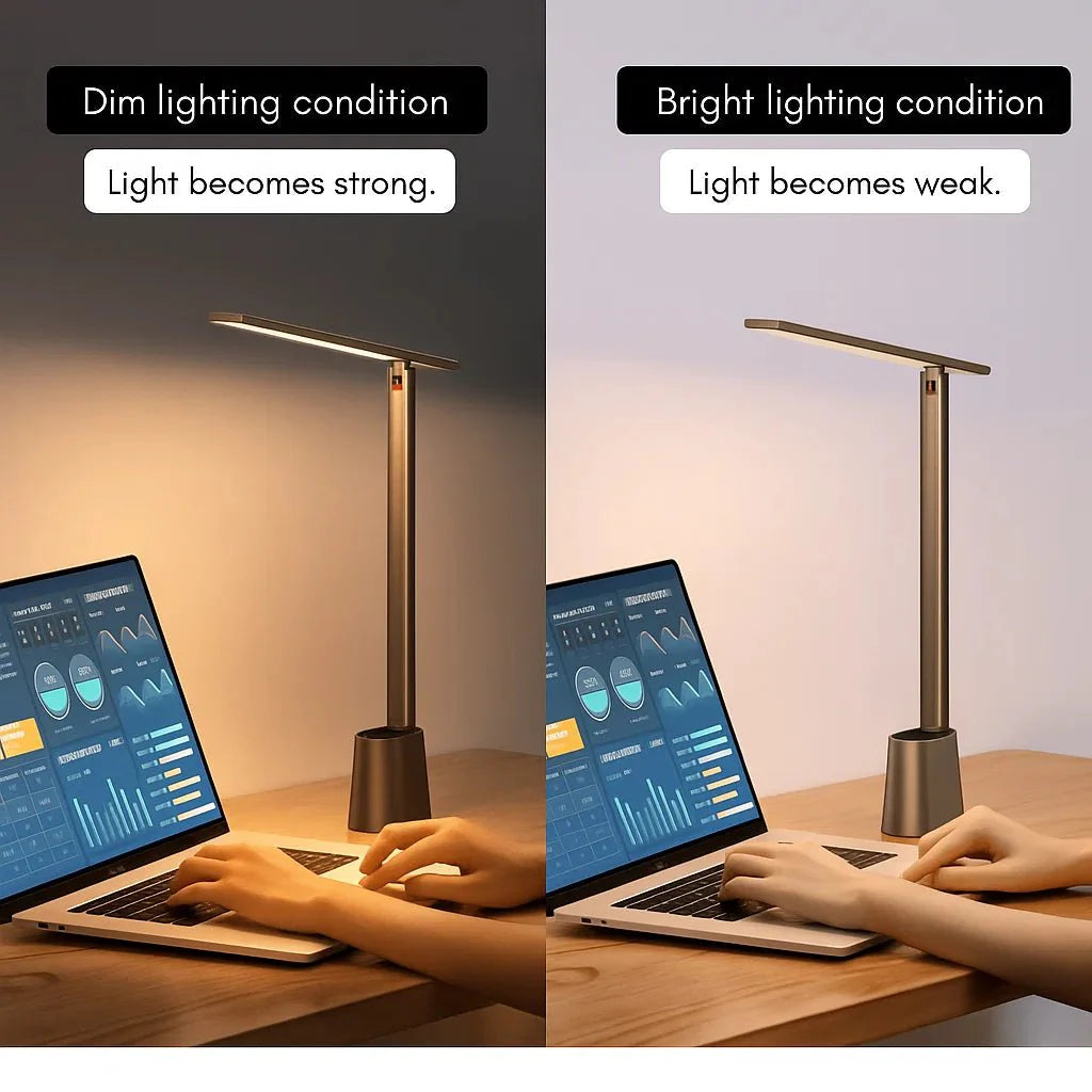 FOLDLITE – Opvouwbare LED Bureaulamp Met Batterij & Dimbare Verlichting Voor Slim Werken
