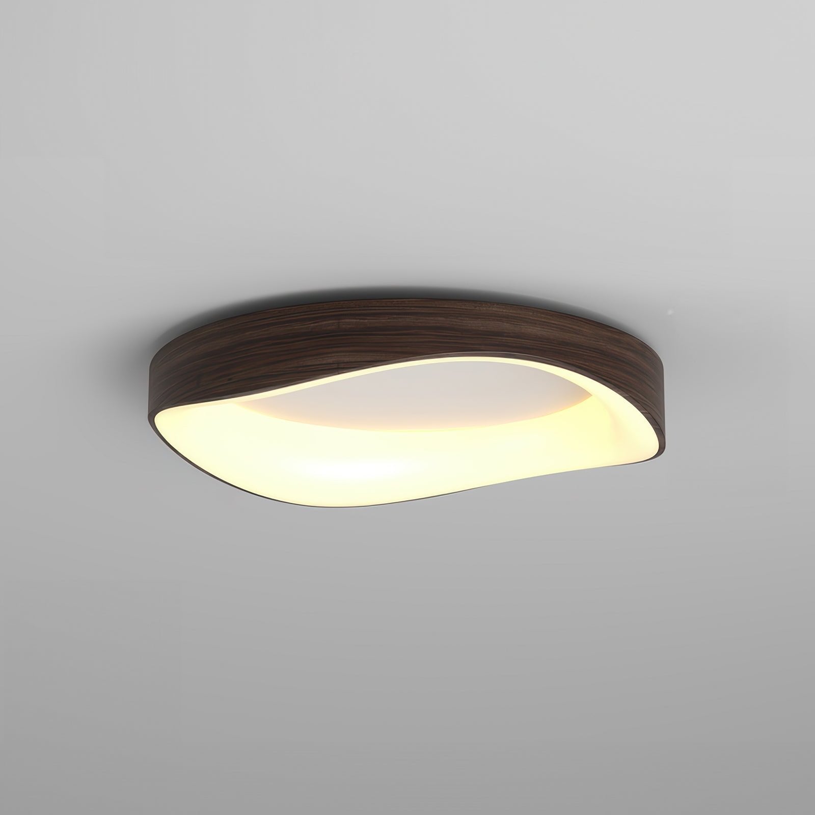 Scandinavische Plafondlamp met Houtlook – Energiezuinige LED Verlichting – Modern Design voor Woonkamer & Slaapkamer